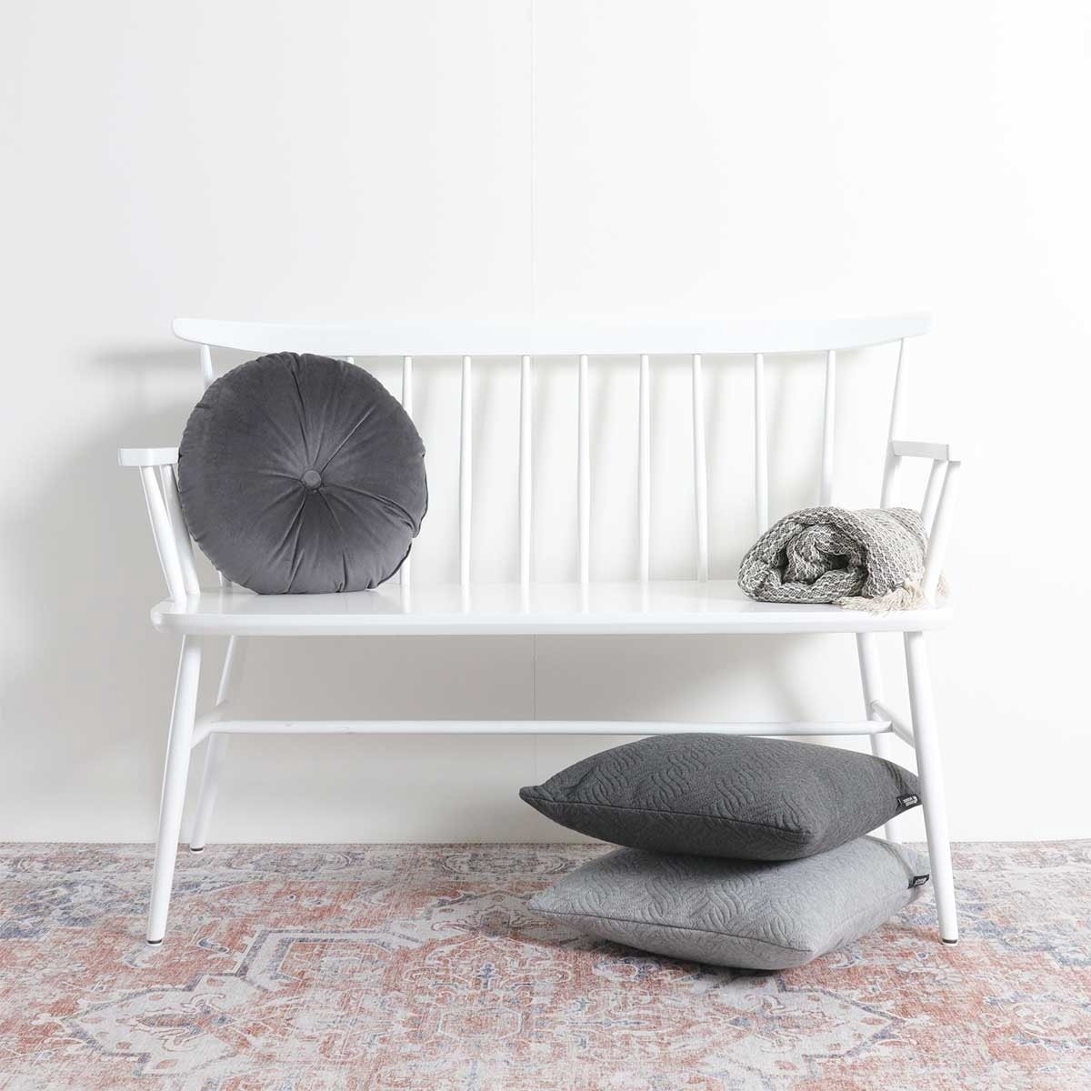 Fameg Laura houten eetkamerbank wit