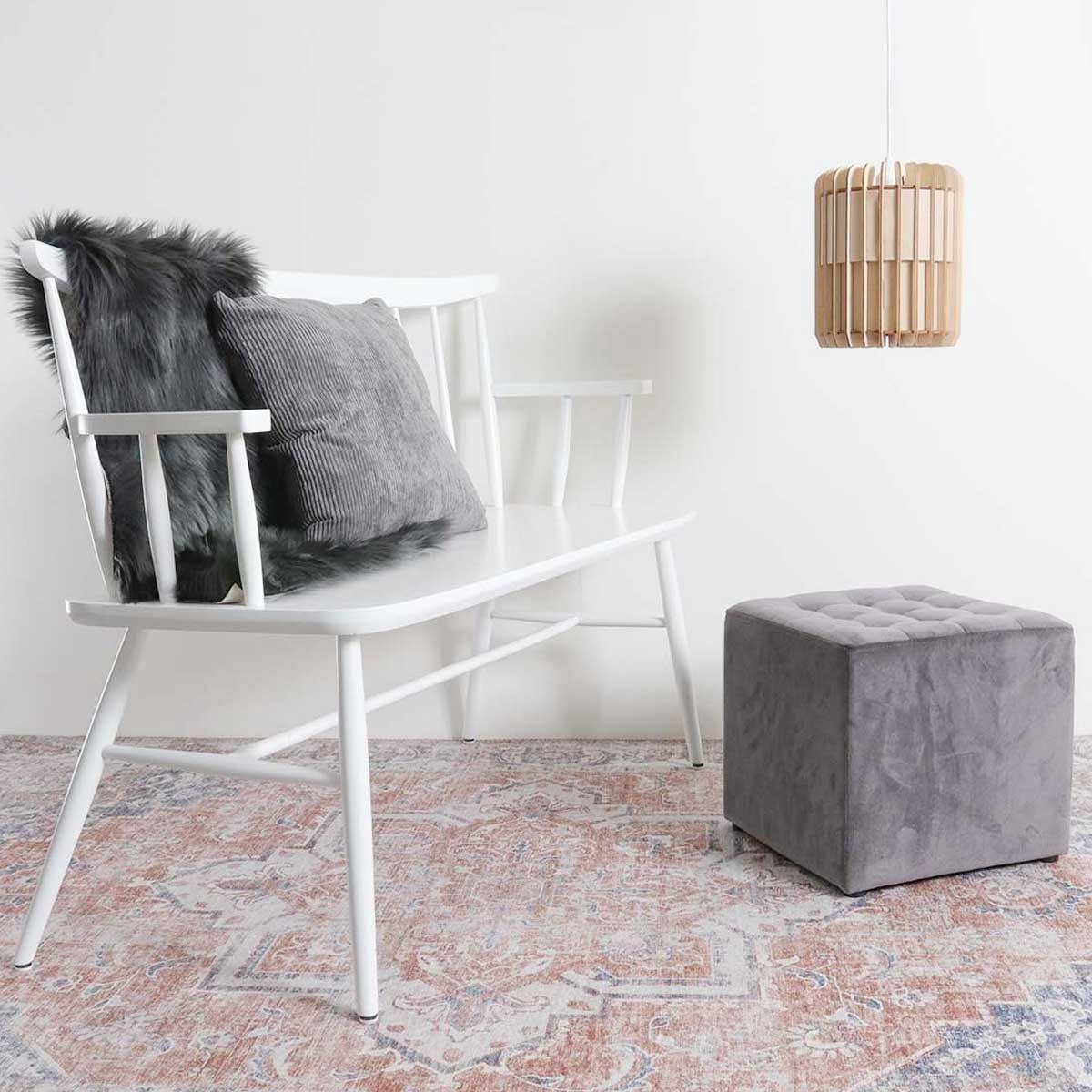 Fameg Laura houten eetkamerbank wit