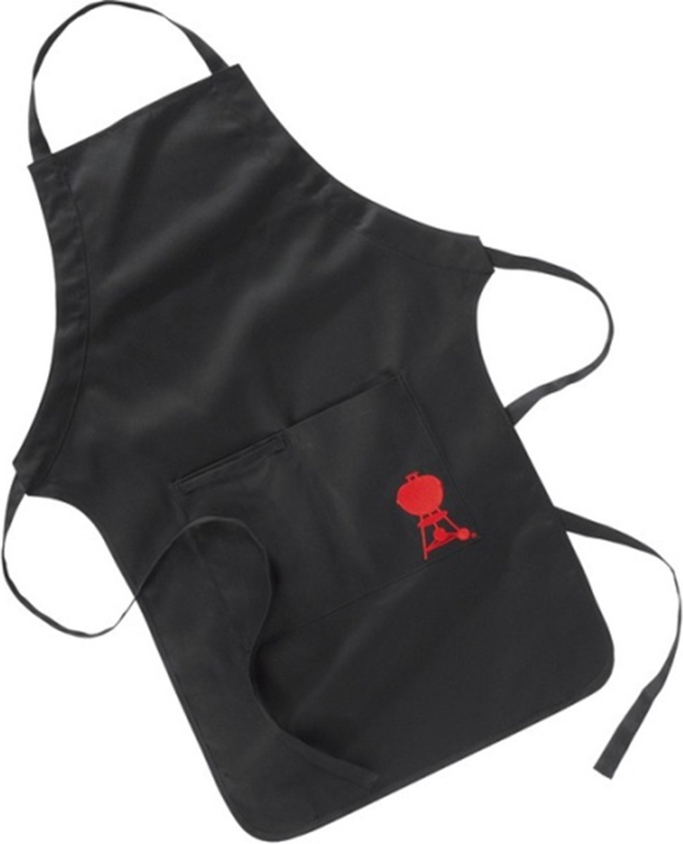 Weber Schort met rode ketel - Zwart