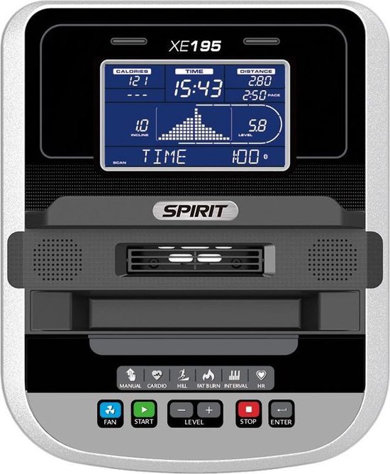 Spirit Fitness Home XE195 Crosstrainer - Grijs