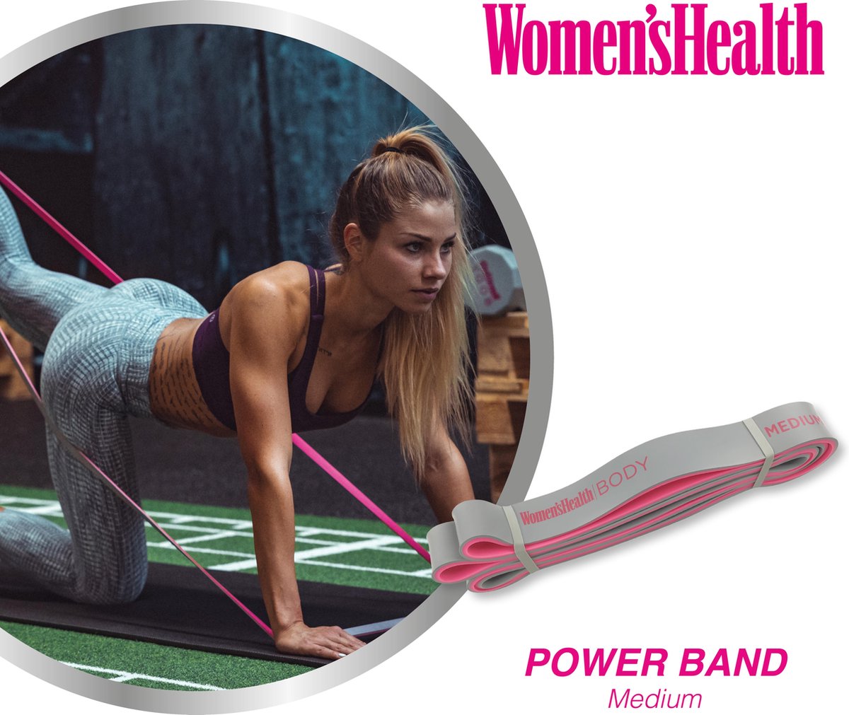Women's Health Power Band - Medium - Grijs