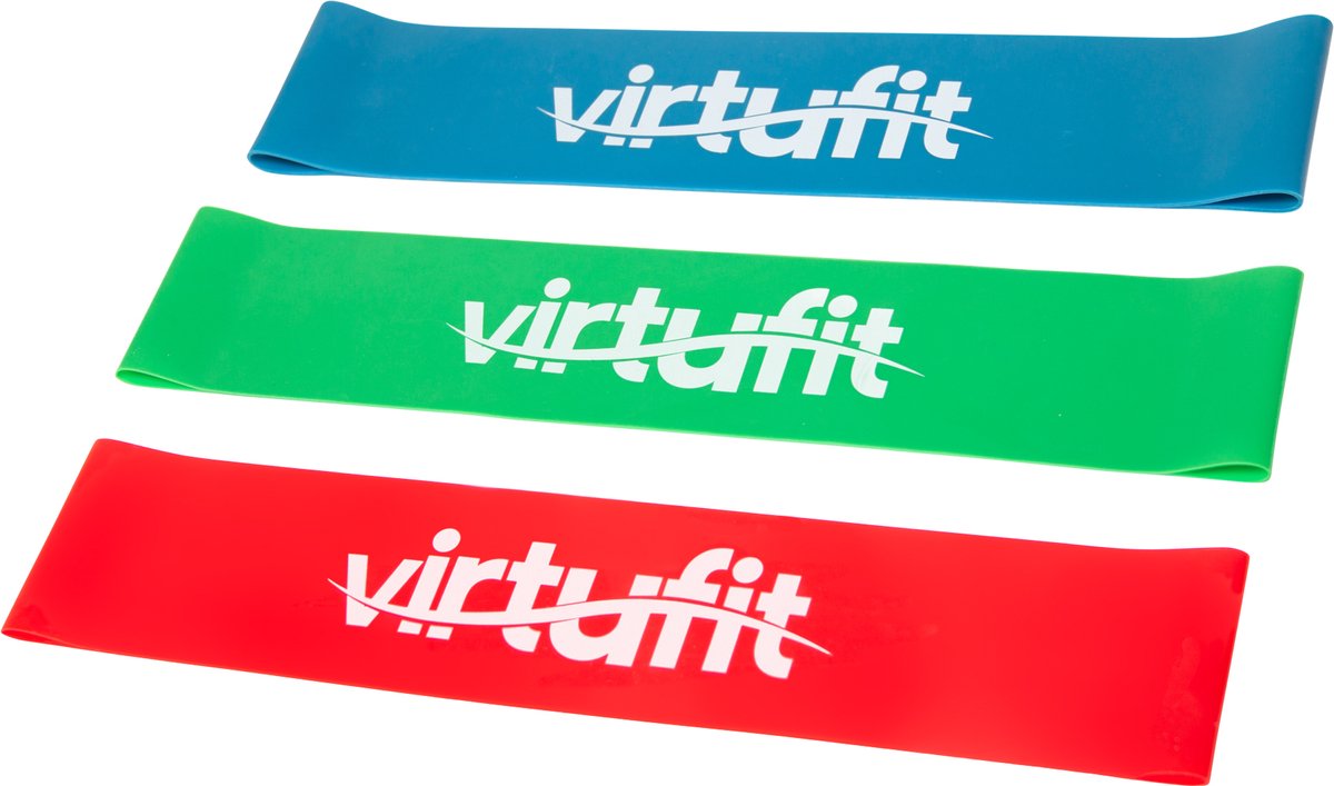 VirtuFit Mini Bands Set - Weerstandsbanden - Fitness Elastieken - 3 stuks - Paars