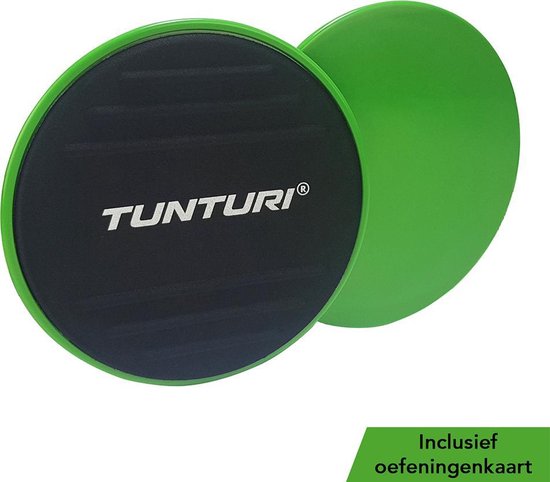 Tunturi Core Sliders Stabiliteitsschijven - 2 Stuks - Groen