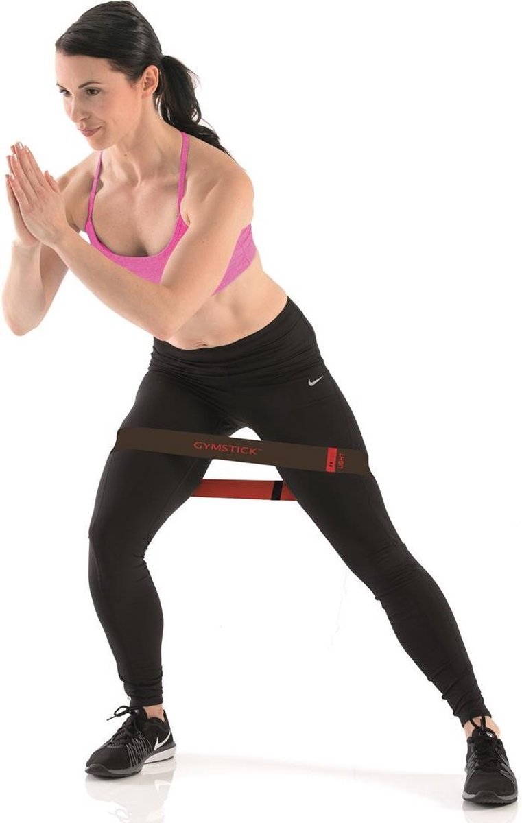 Gymstick Textiel Mini Band - Weerstandsband - Licht - Met Online Trainingsvideo's - Zwart