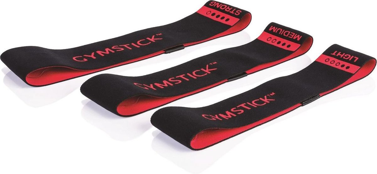 Gymstick Textiel Mini Band - Weerstandsband - Licht - Met Online Trainingsvideo's - Zwart