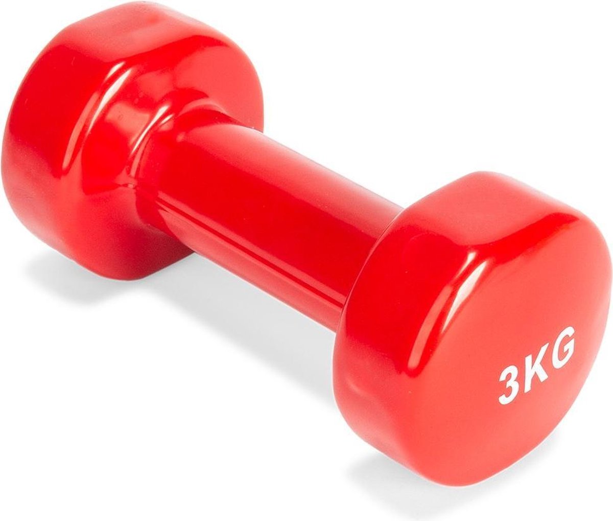 VirtuFit Vinyl Dumbbell Pro - 3 kg - - Rood