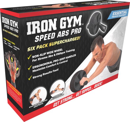 Iron Gym Speed Abs Pro Buikspierwiel - Zwart