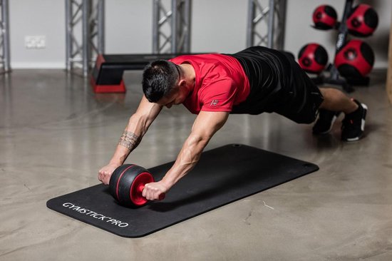 Gymstick Jumbo Ab Roller - Met Online Trainingsvideos - Zwart