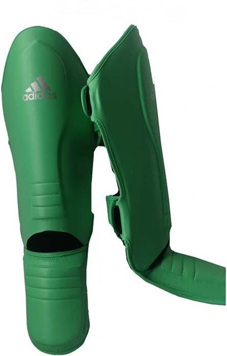 Adidas Hybrid Super Pro Scheenbeschermers - Lime/Zilver - M