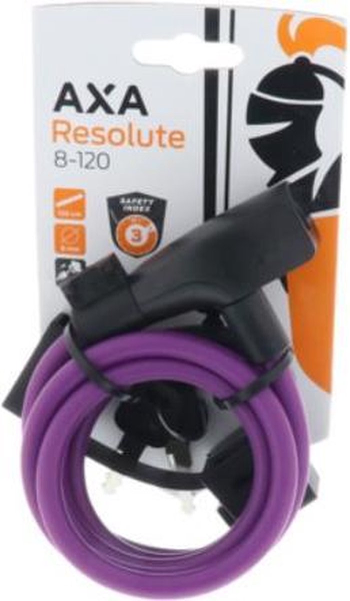AXA Kabelslot Resolute 8-120 - Paars