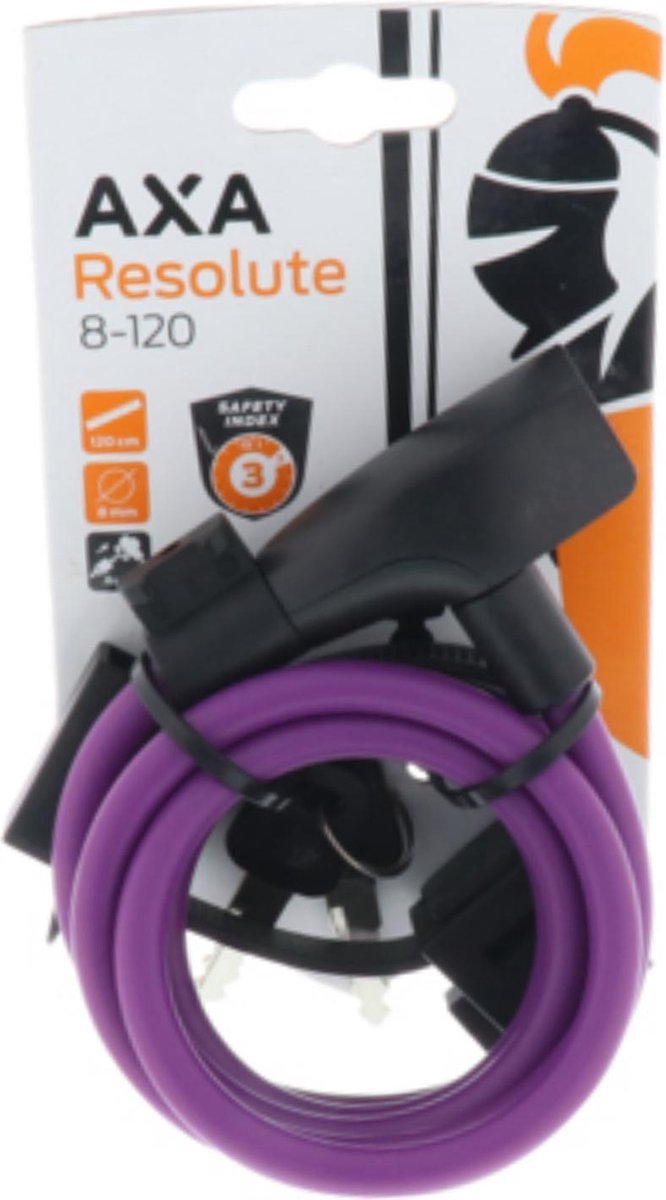 AXA Kabelslot Resolute 8-120 - Paars