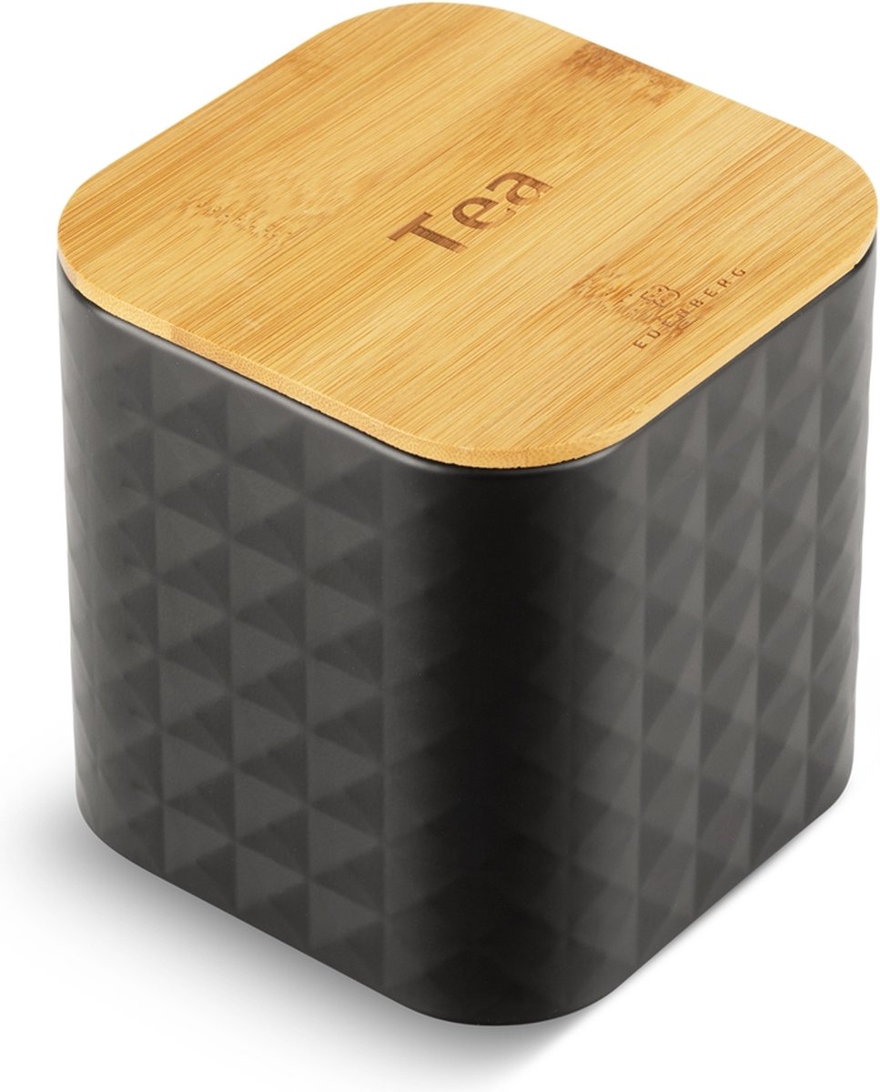 EDENBERG Black Line - 5-delige Set - Broodtrommel met Snijplank + 3x - Zwart