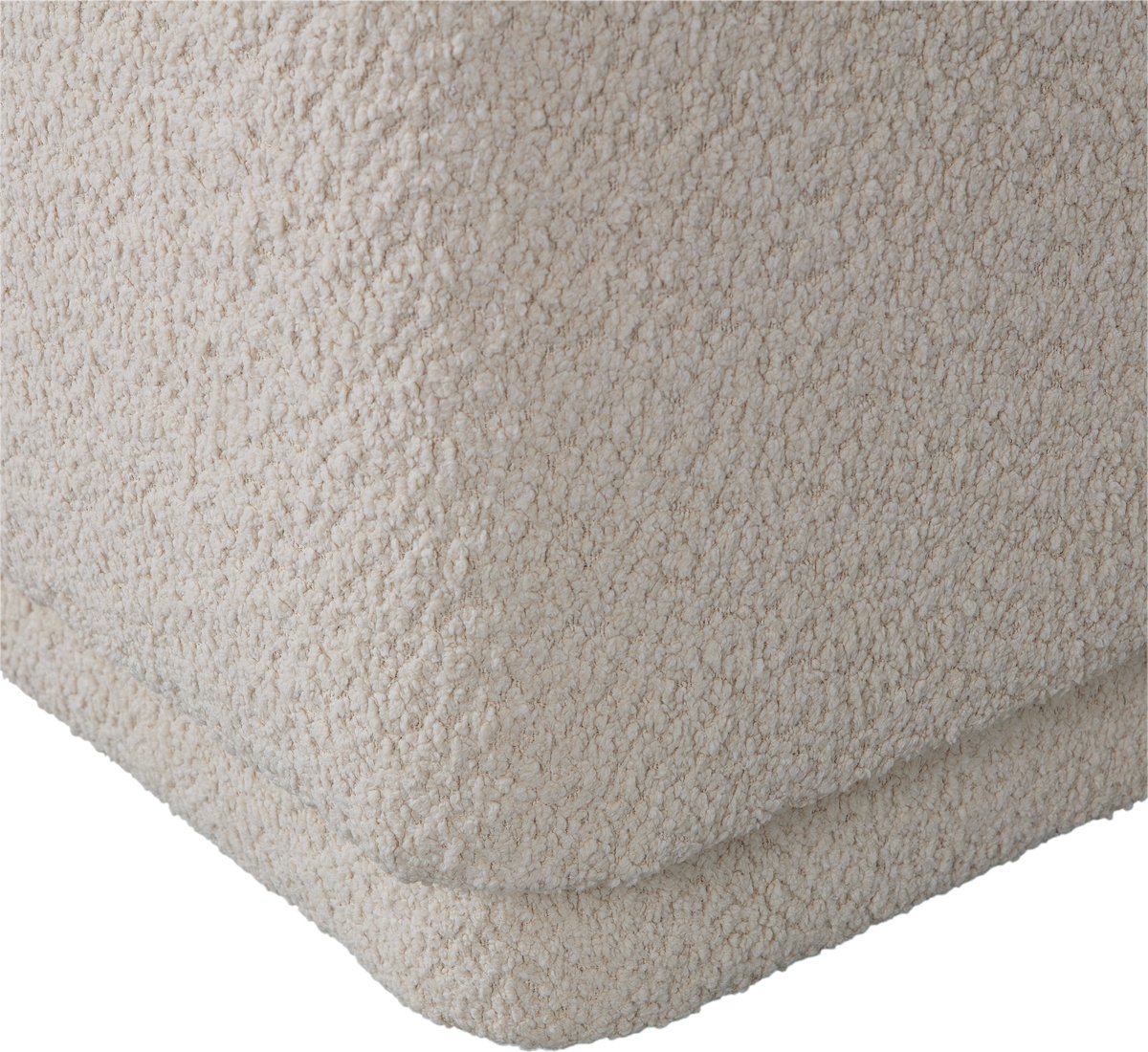 Basiclabel Lus Hocker - Polyester - Off White - 47x42x42