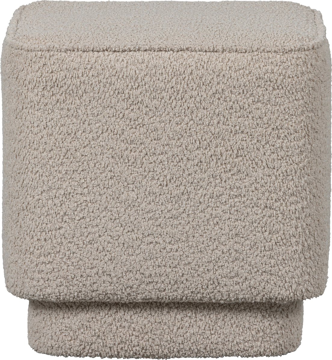 Basiclabel Lus Hocker - Polyester - Off White - 47x42x42