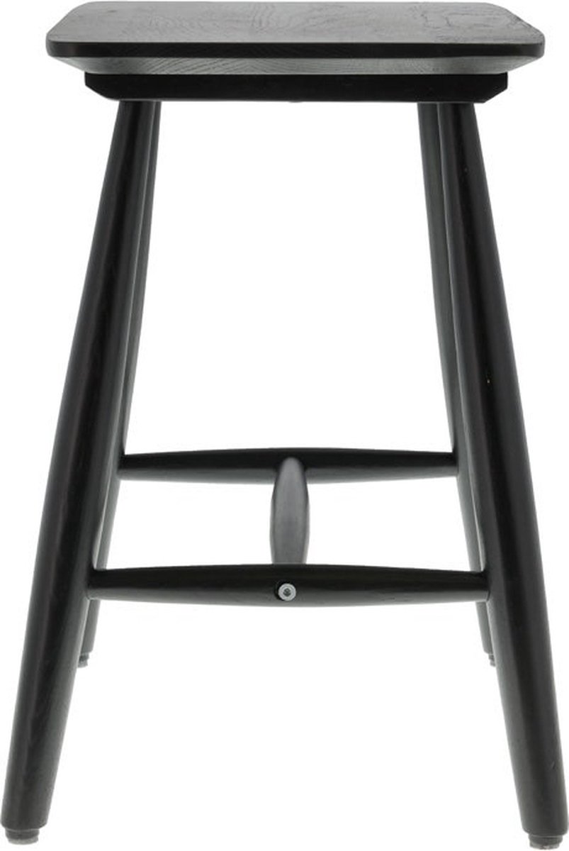 Villa Collection Bast houten krukje - Zwart