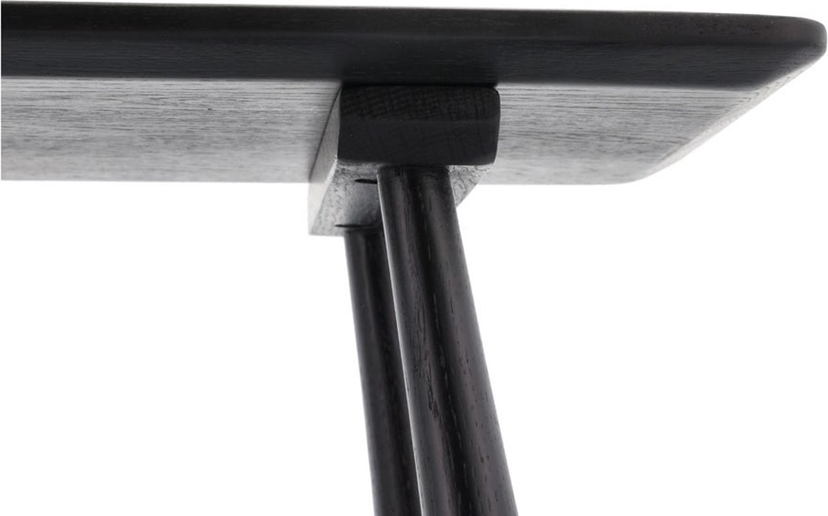 Villa Collection Bast houten krukje - Zwart