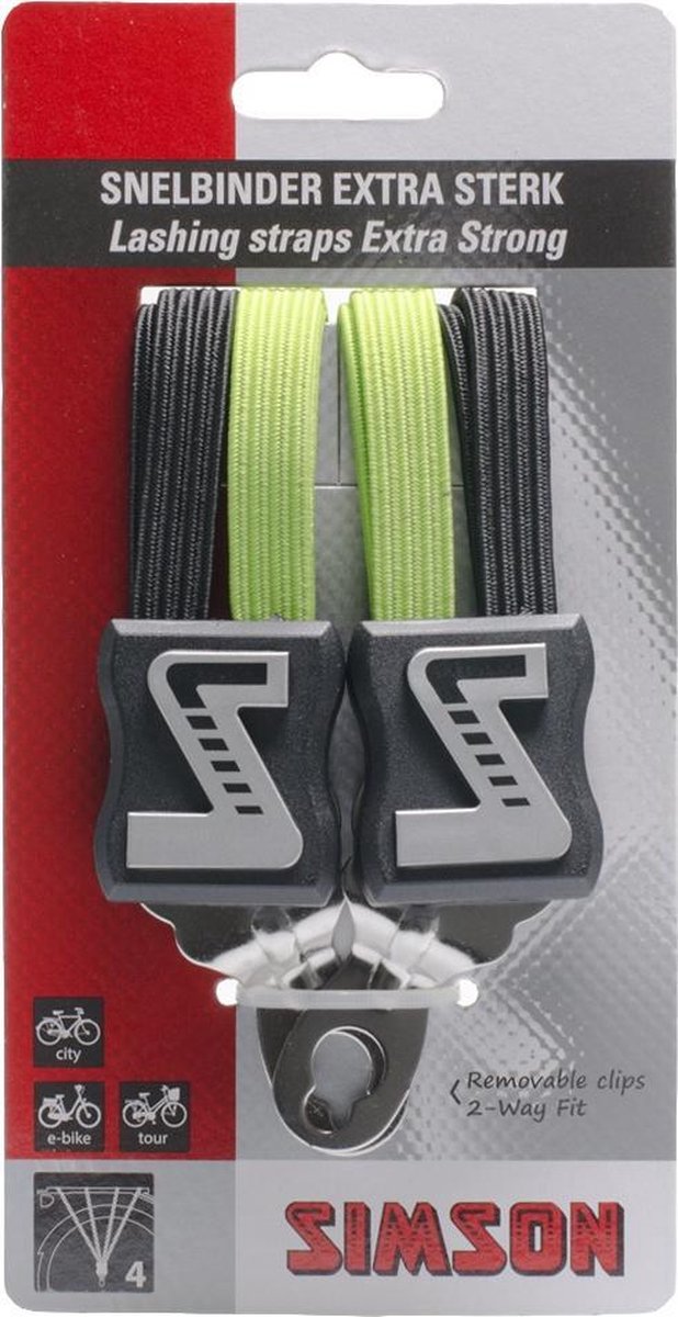 Simson Snelbinder Extra Sterk, 4 binder,- - Zwart