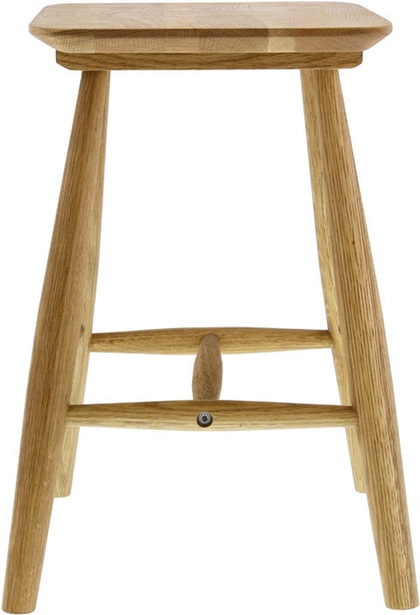 Villa Collection Bodo houten krukje - Bruin