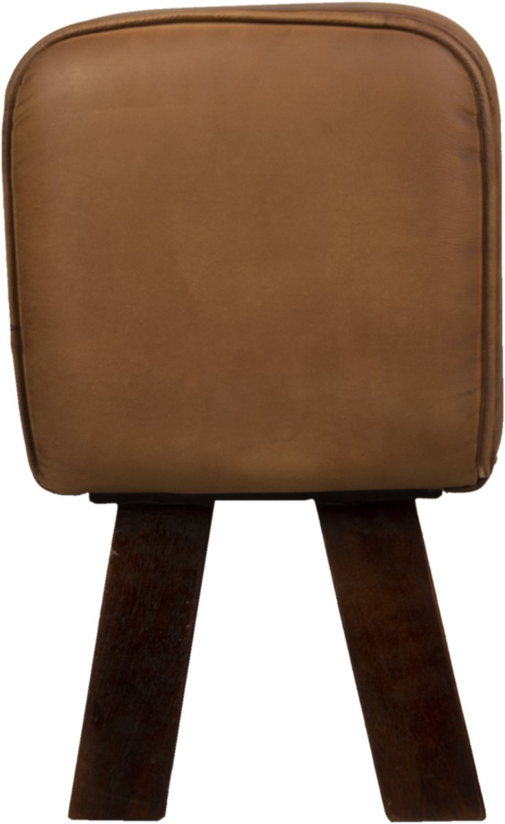 Clayre & Eef Hocker 119x30x53 cm Leder Rechthoek Poef - Bruin