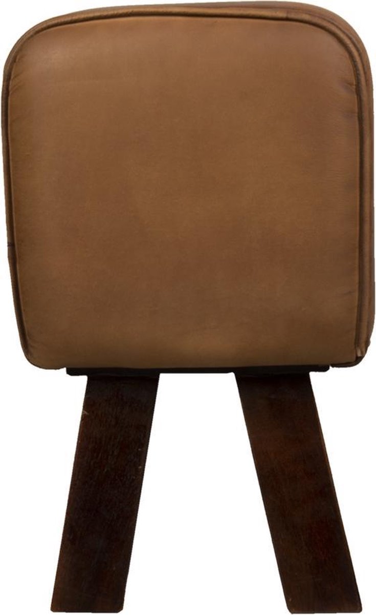 Clayre & Eef Hocker 119x30x53 cm Leder Rechthoek Poef - Bruin