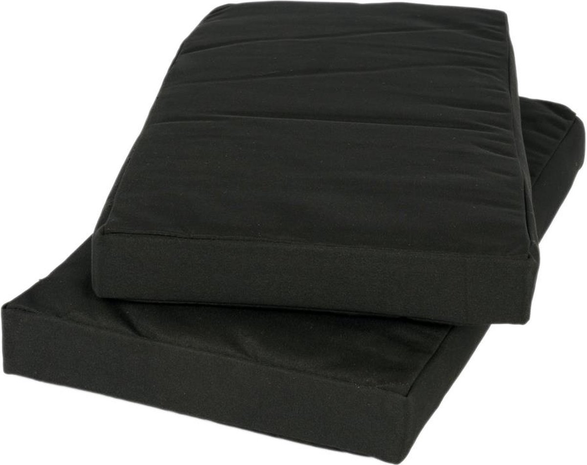 MaximaVida picknicktafelkussen Carbon 55 x 27,5 x 5 cm 6 stuks - Zwart