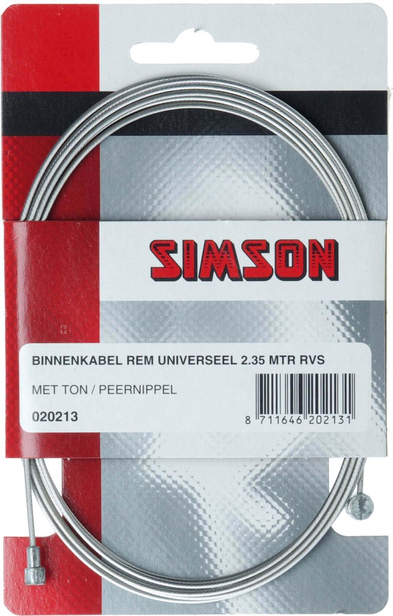 Simson Universele Binnenkabel rem RVS - Silver