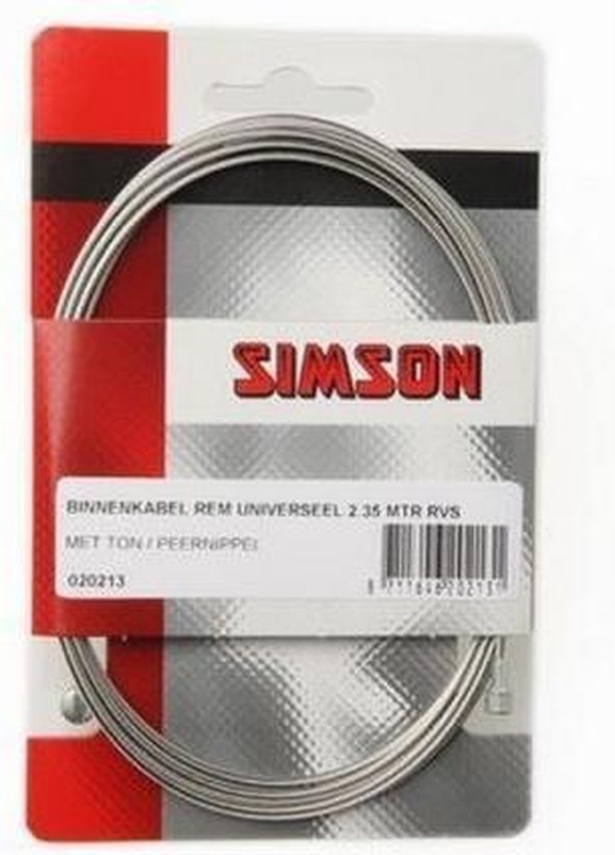 Simson Universele Binnenkabel rem RVS - Silver