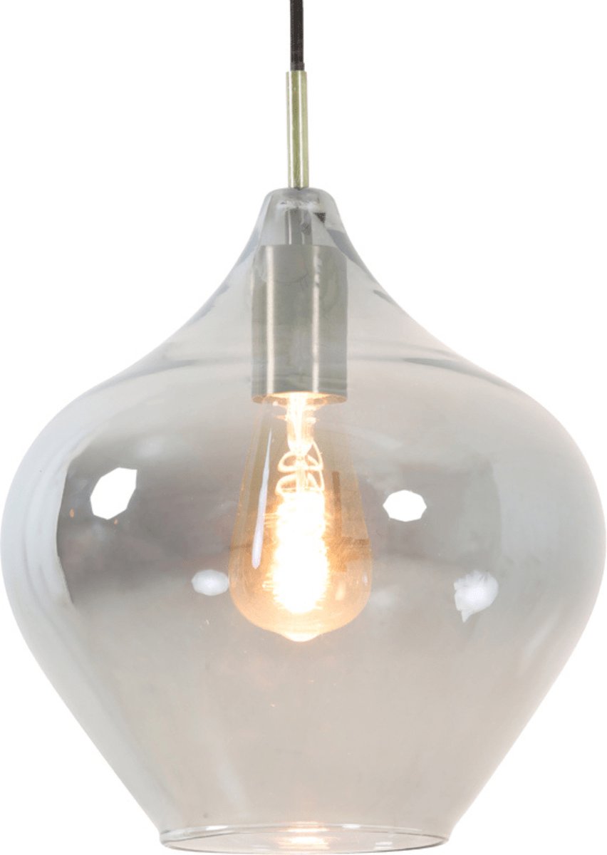 Light & Living Hanglamp Rakel - Antiek Brons/Smoke - Ø27x29,5 cm - Grijs