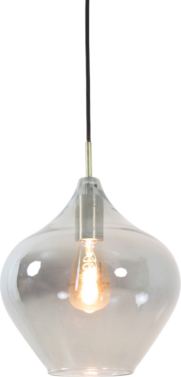 Light & Living Hanglamp Rakel - Antiek Brons/Smoke - Ø27x29,5 cm - Grijs