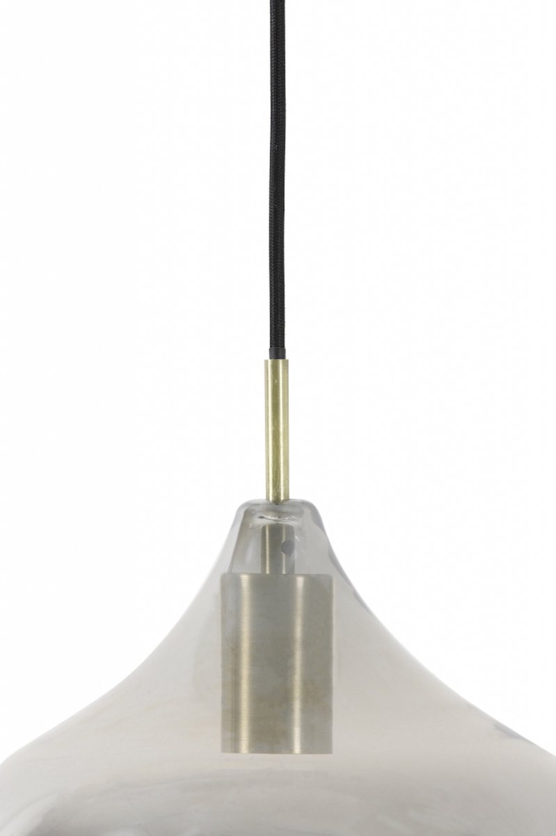 Light & Living Hanglamp Rakel - Antiek Brons/Smoke - Ø27x29,5 cm - Grijs