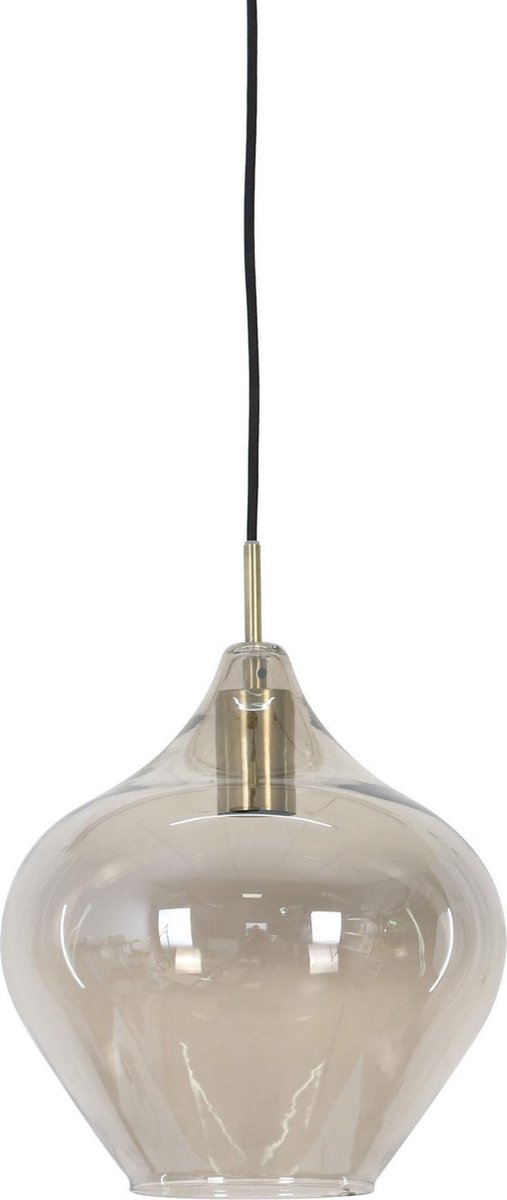 Light & Living Hanglamp Rakel - Antiek Brons/Smoke - Ø27x29,5 cm - Grijs