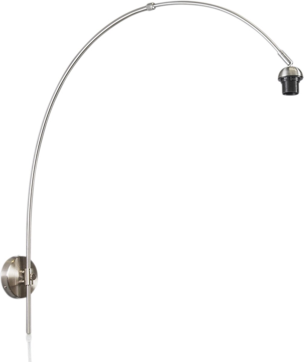 QAZQA Wandlamp bow - Staal - Modern - H 800mm - Plata