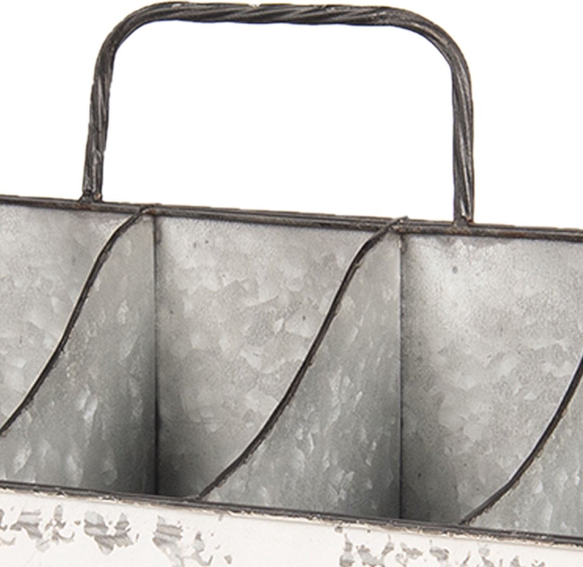 Clayre & Eef Vakkenbak 10 vakken 50x26x23 cm Wit Ijzer Rechthoek