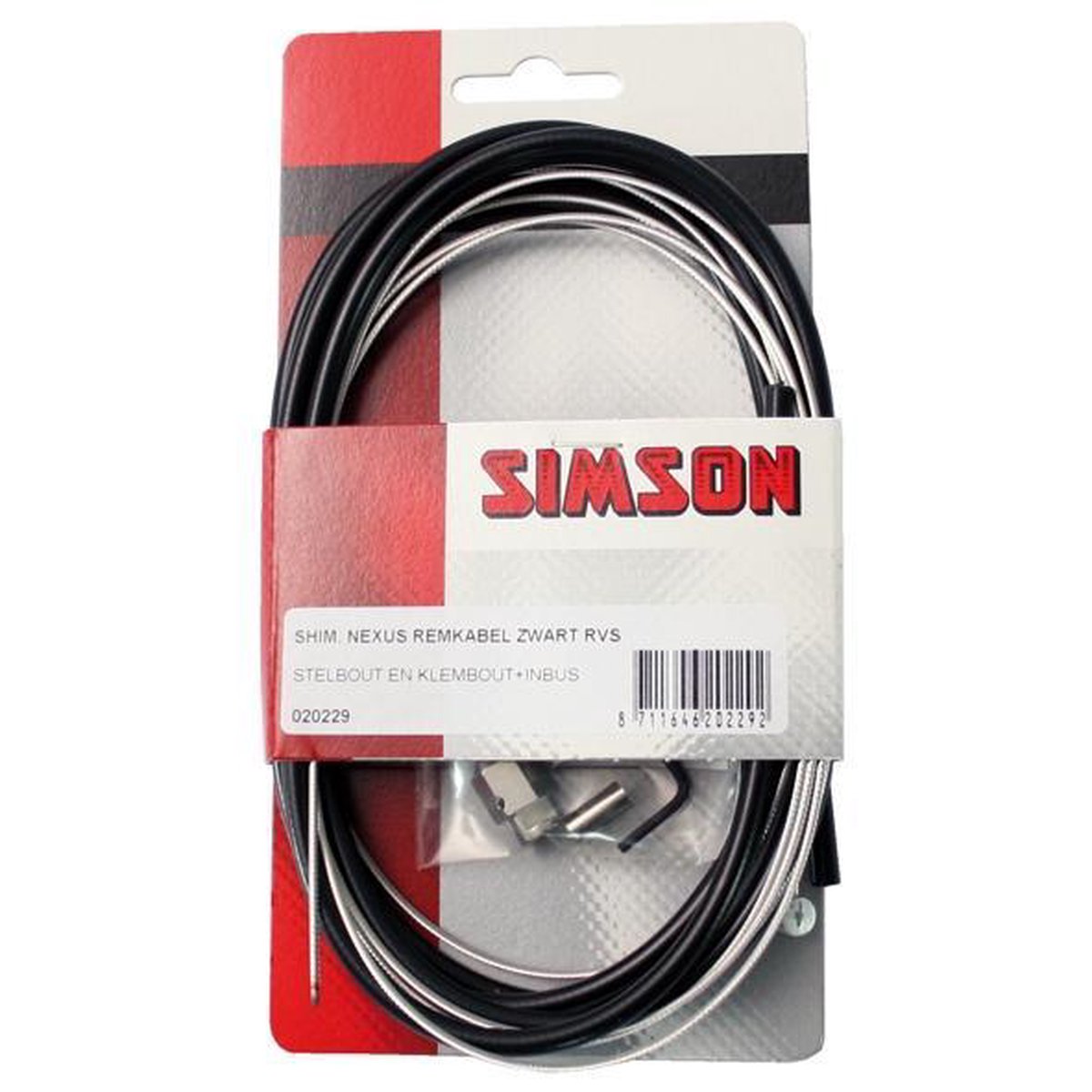 Simson Remkabelset Shimano Nexus zwart - Silver