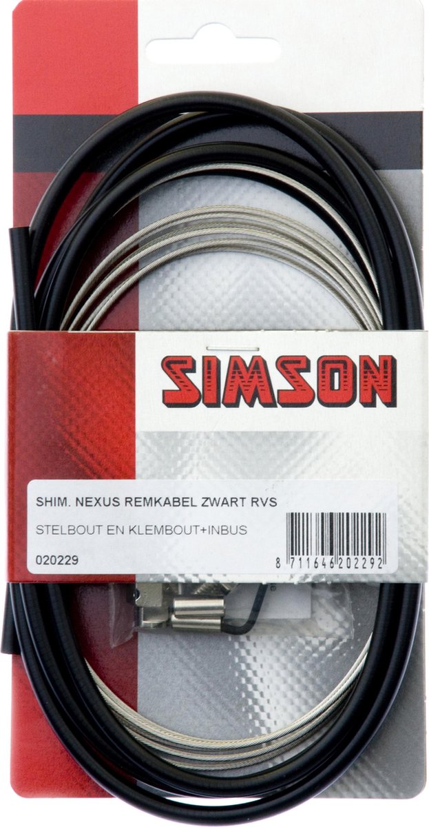 Simson Remkabelset Shimano Nexus zwart - Silver