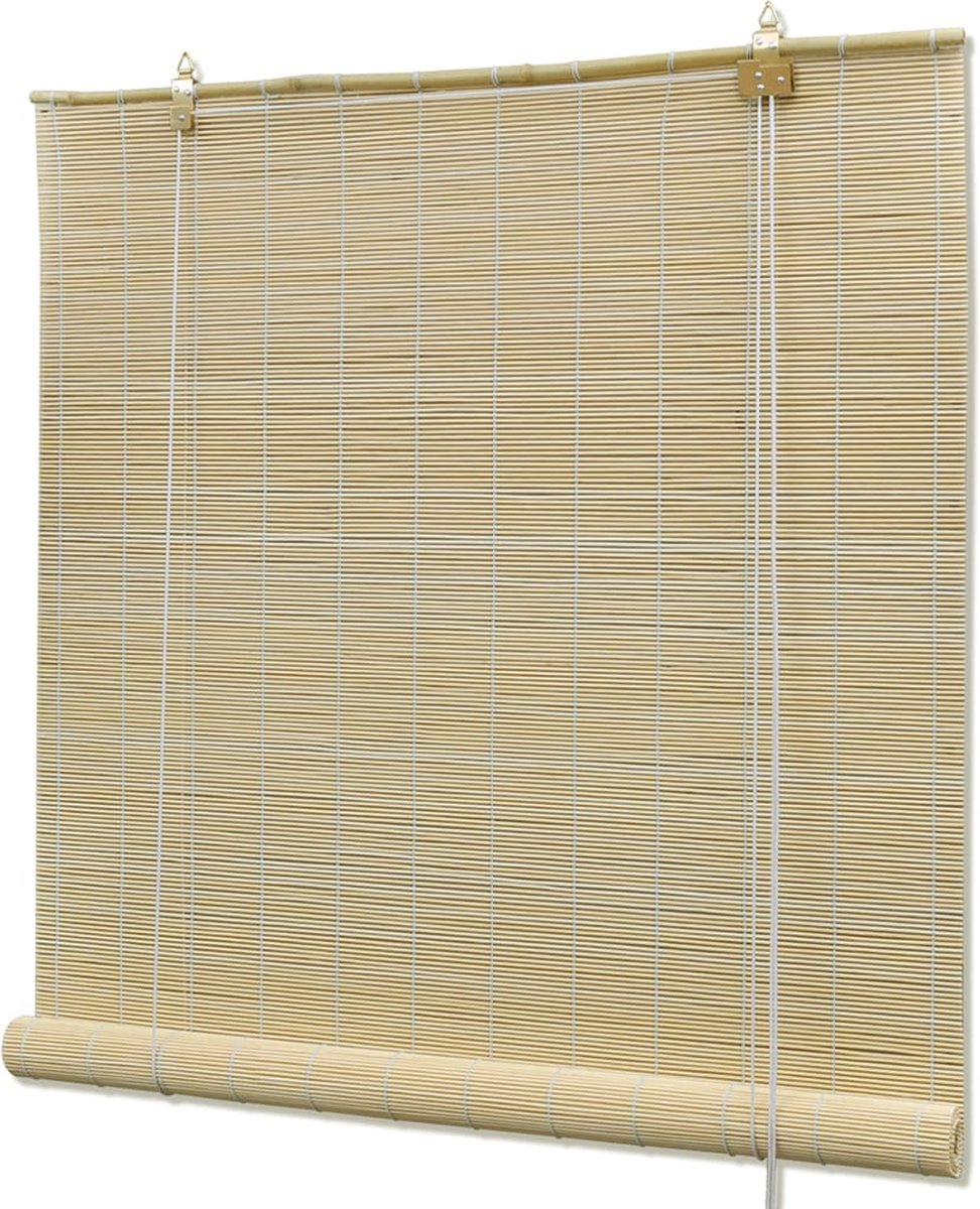 vidaXL Rolgordijn 150x220 cm bamboe natuurlijk - Beige