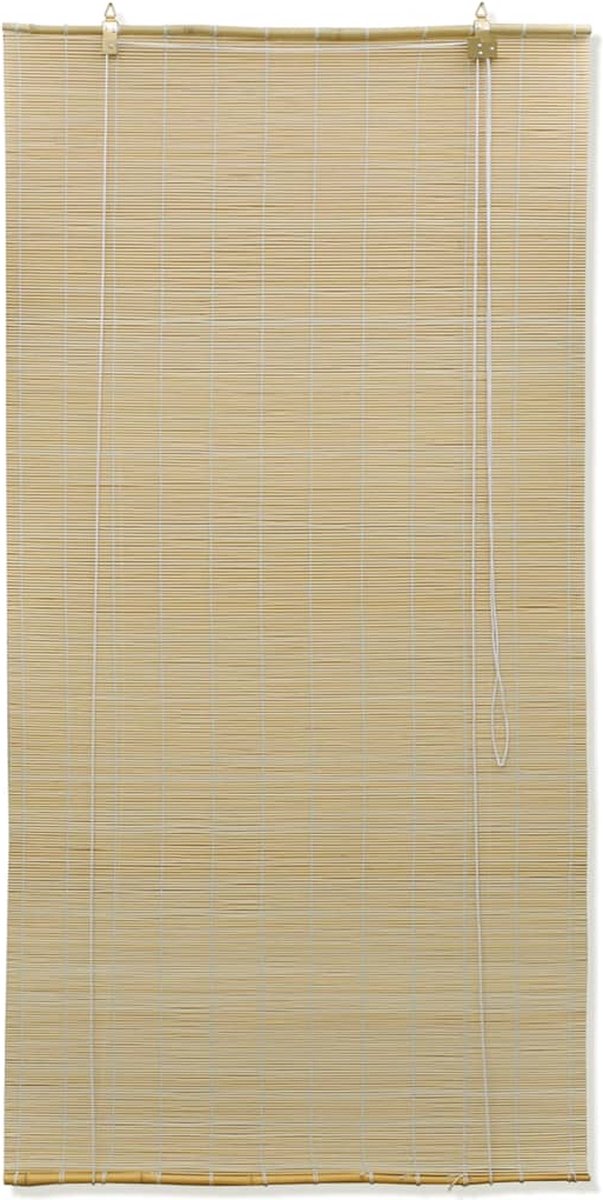 vidaXL Rolgordijn 100x160 cm bamboe natuurlijk - Beige
