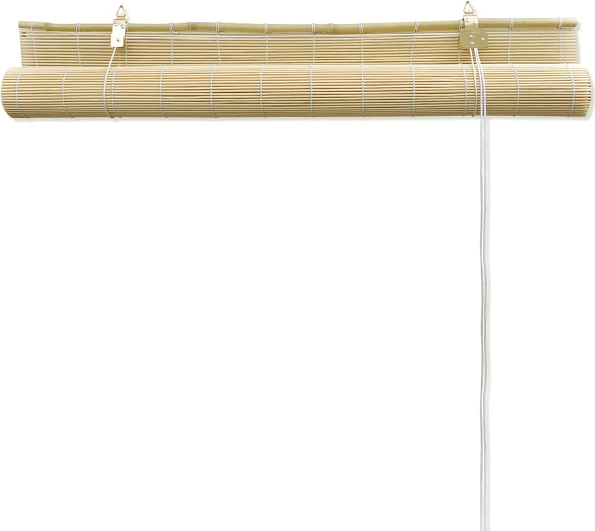 vidaXL Rolgordijn 120x220 cm bamboe natuurlijk - Beige