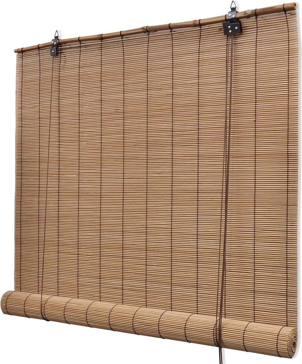 vidaXL Rolgordijn 150x220 cm bamboe - Marrón