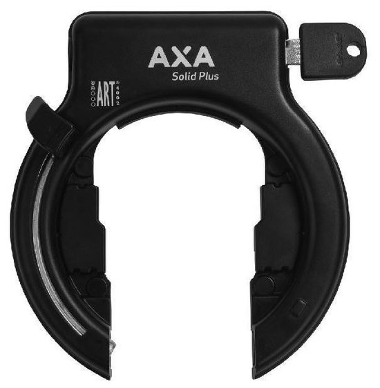 AXA Ringslot Solid Plus &amp; Plug-in kabel 150cm - Zwart