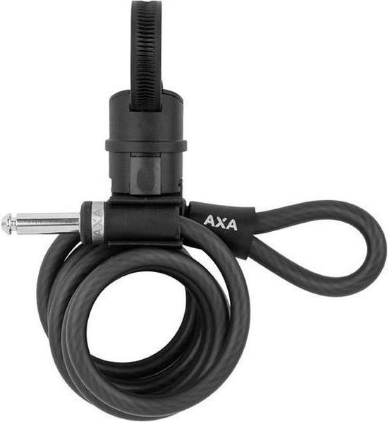 AXA Ringslot Solid Plus &amp; Plug-in kabel 150cm - Zwart