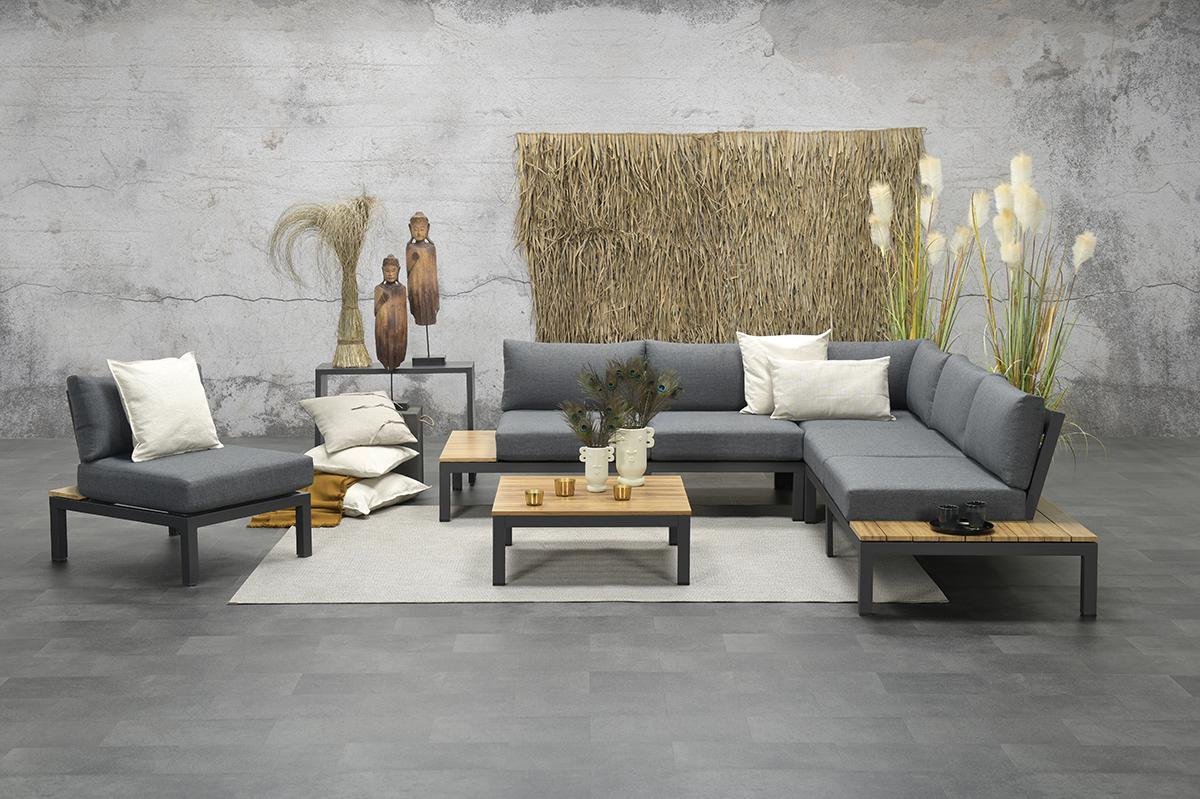 Garden Impressions Sylvia loungeset 4-delig - donker - Grijs