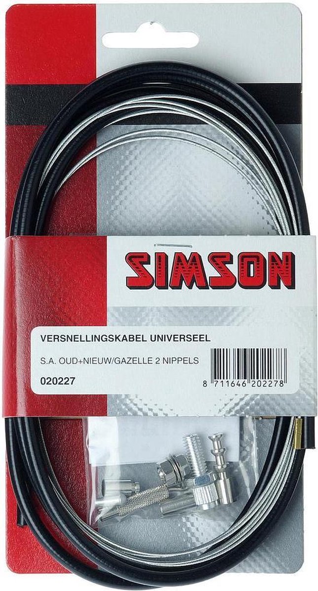 Simson Versnellingskabelset Sturmey Archer zwart - Silver