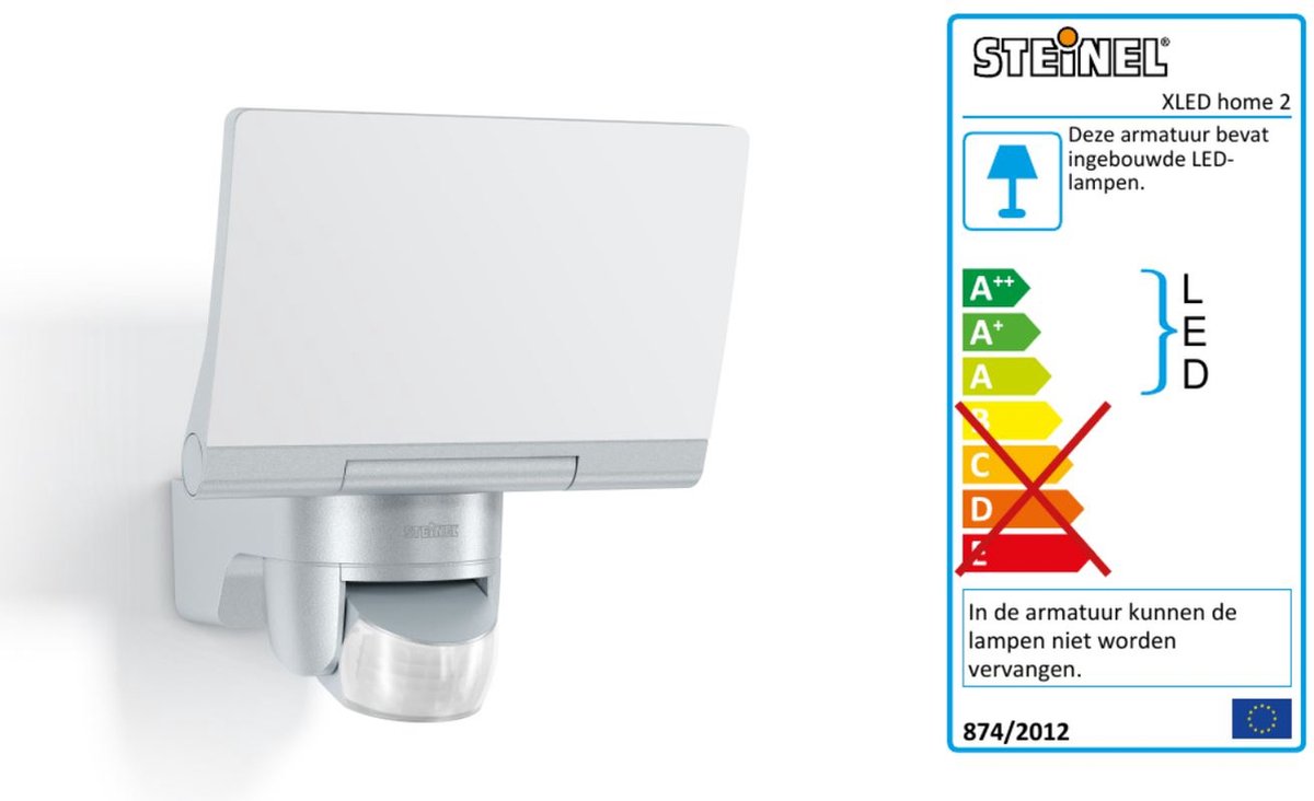 Steinel Spotlight sensor XLED Home 2 zilverkleurig 033057 - Silver