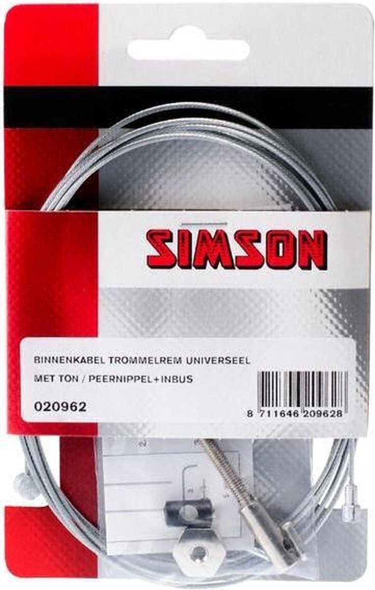 Simson Binnenkabel trommelrem - Silver