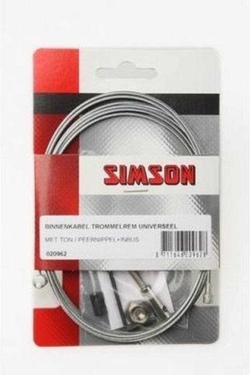 Simson Binnenkabel trommelrem - Silver