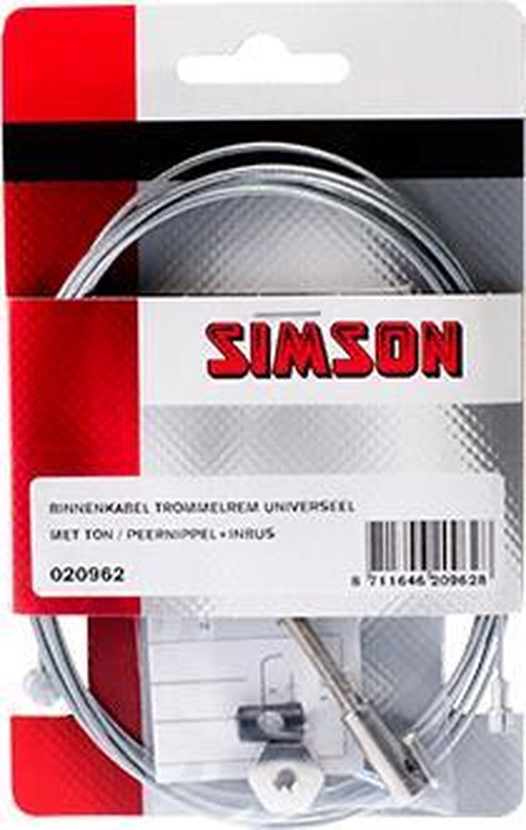 Simson Binnenkabel trommelrem - Silver