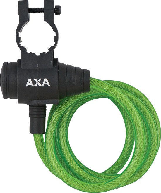 AXA Spiraalslot Zipp 120/8 lime - Groen