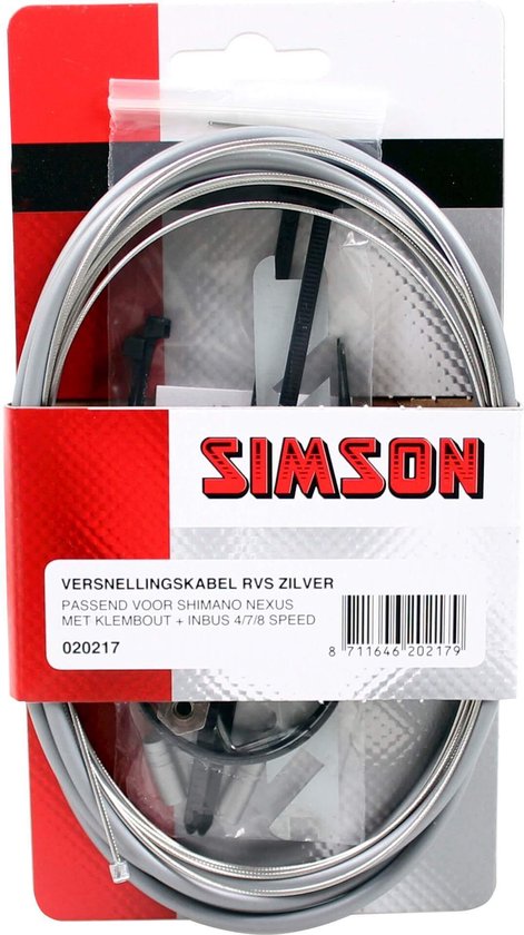 Simson Versnellingskabelset Shimano Nexus RVS - Grijs