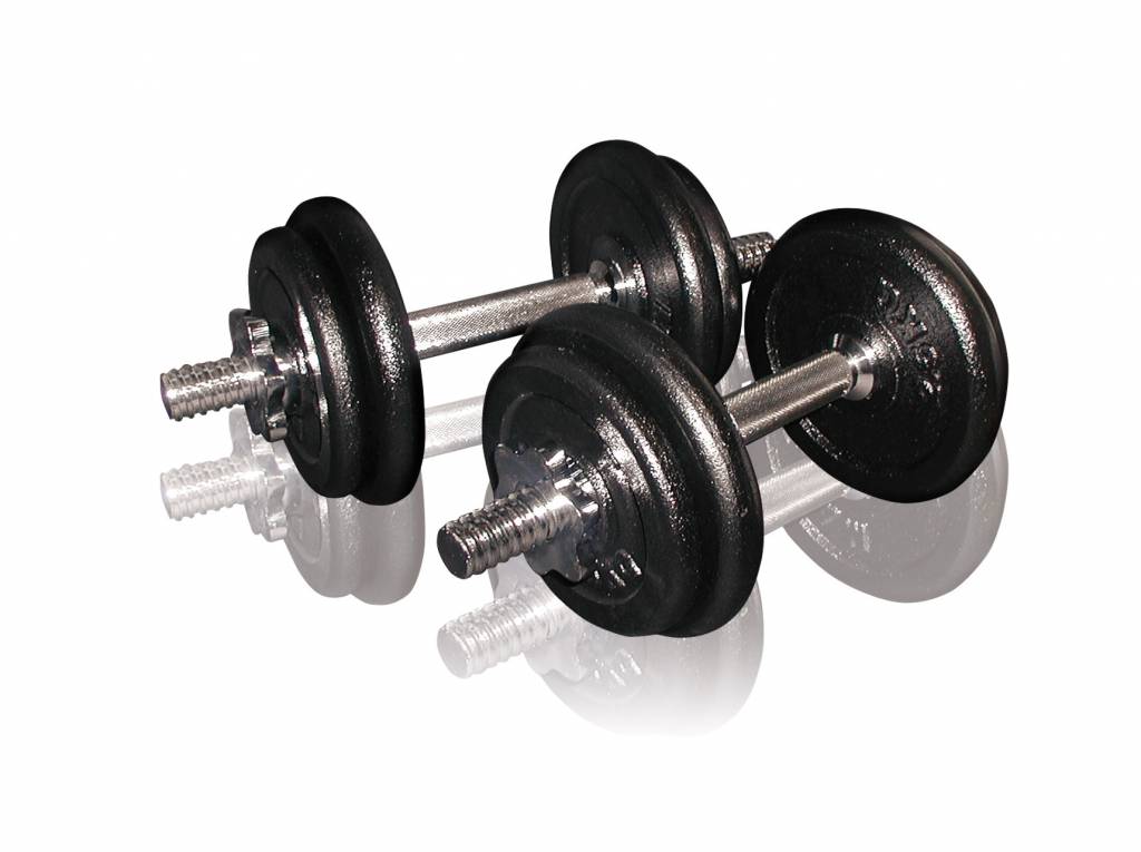 Toorx Fitness Dumbbellset Gietijzer - 2 x 10 kg (20 kg) - Zwart